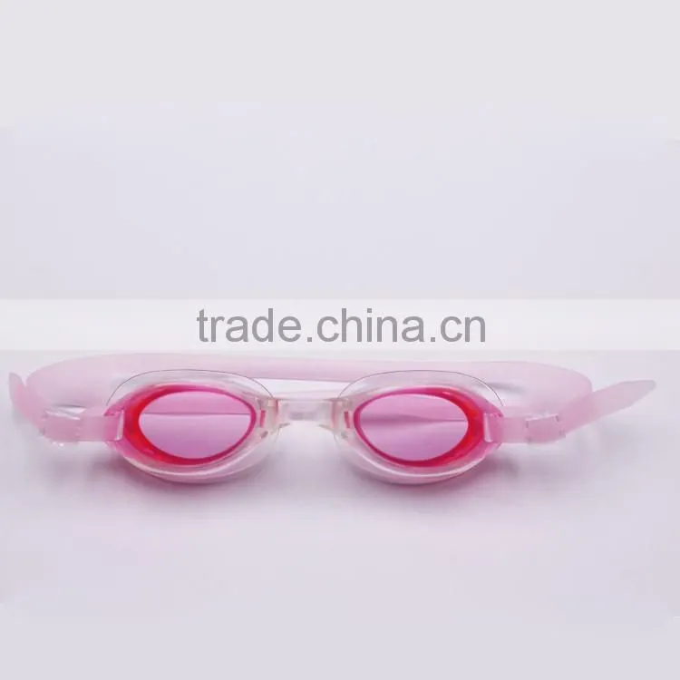 2016 New UV protective silicone competitive swim goggles with adjustable strap