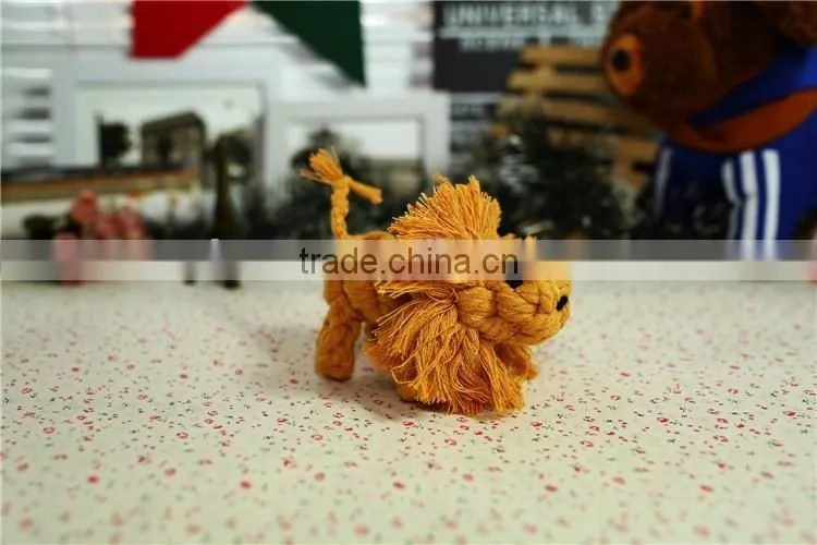 Lion shape rope dog chew toy