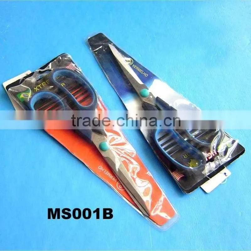Rubber handle office scissors
