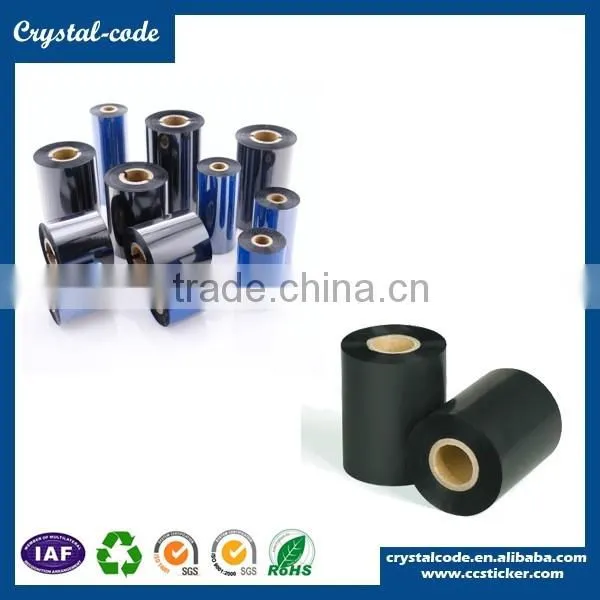 wholesale customized black 90x300m wax base ribbon for Zebra printer
