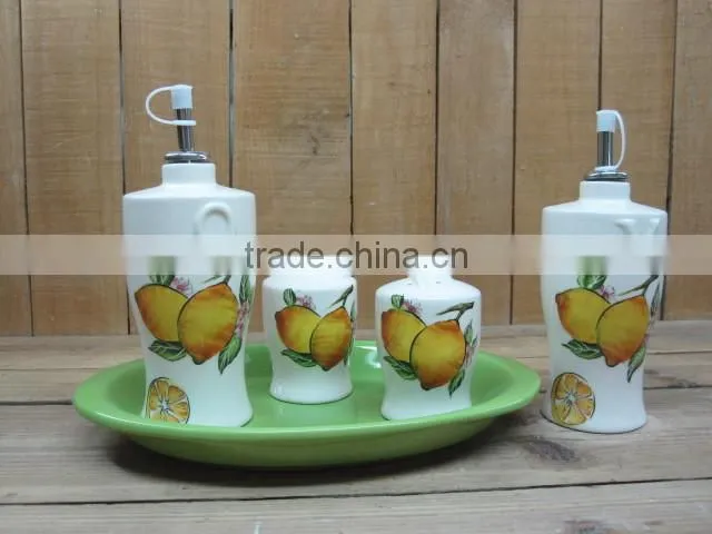 Mini kitchen spice rack jar set with wooden stand