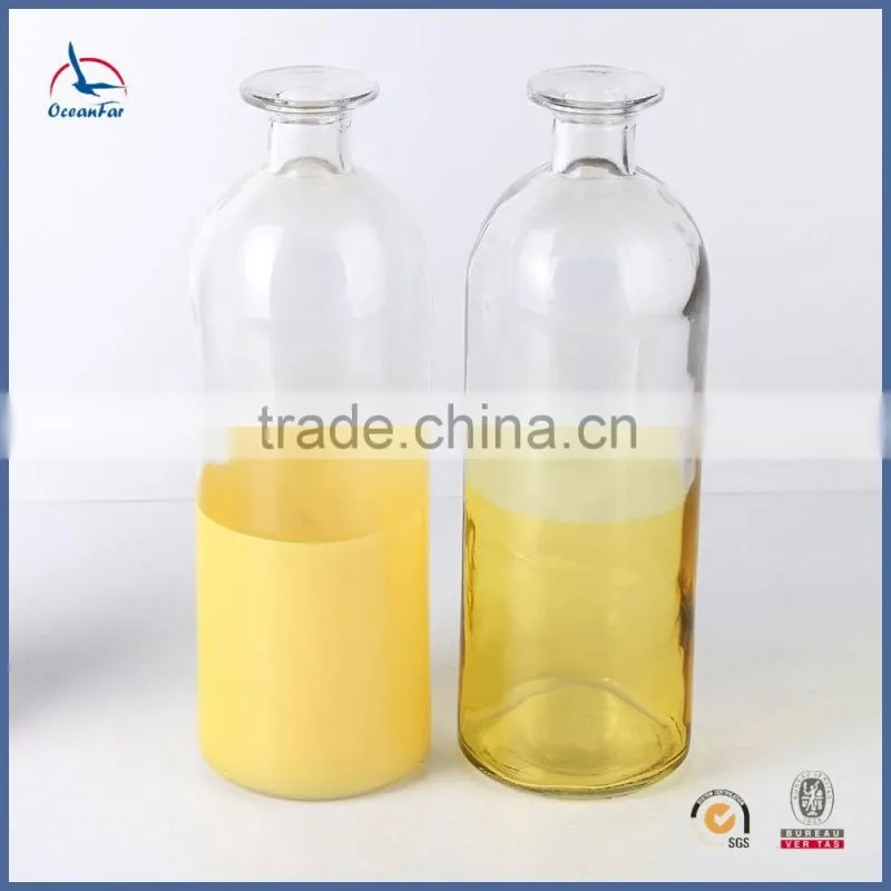 Colored Cylindrical Decorative Glass Vase Cheap Price Home Goods Vase