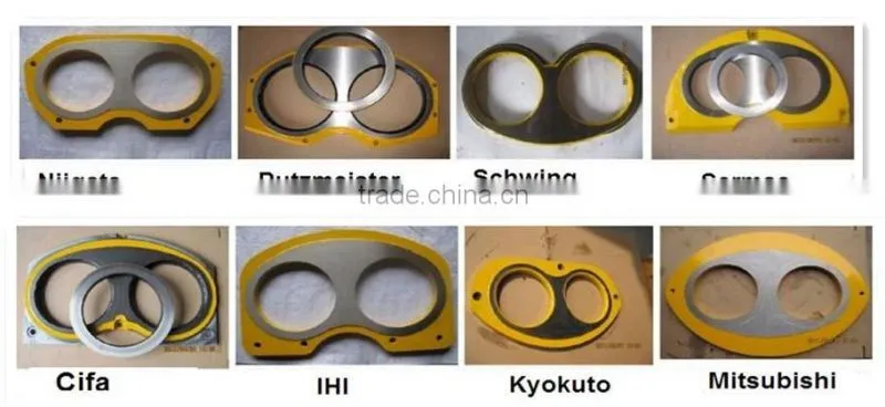 spare parts for cifa/schwing/putzmeister/sany/zoomlion wear plate and cutting ring