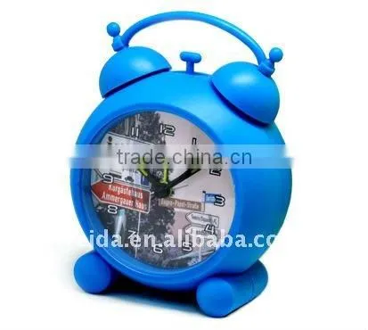 plastic twin bell table alarm clock