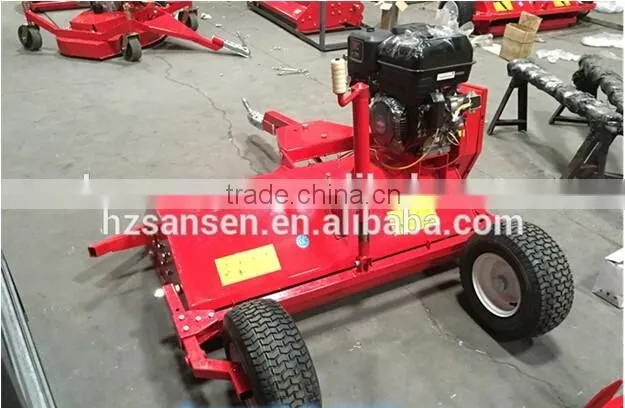 sansen pull towable behind type mower ATV Flail mower with 15hp loncin gasoline Engine