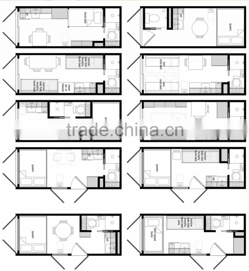 Mobile 20ft container office for construction