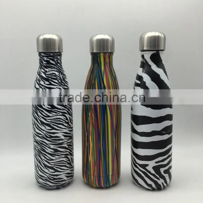 500ml Stainless steel bottle insulated bottle/ vacuum water drinking bottle black air transfer