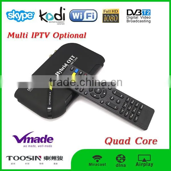NEW!!!AMLOGIC S805 QUAD CORE ANDROID DVB-T2 COMBO STB
