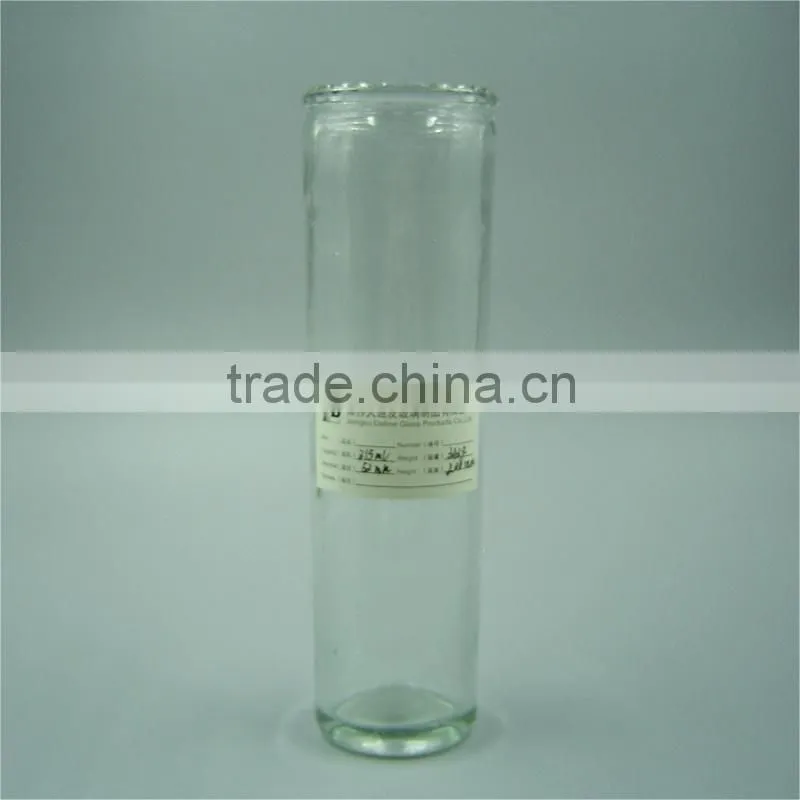 315ml Clear Straight Side Cylinder Glass Vase with Sawtooth Rim
