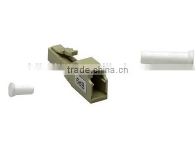 Bronze Sleeve FTTX fiber optic attenuator 6dbi LC Multimode for CATV Networks