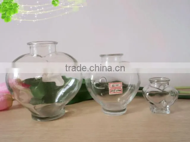 65ml glass heart shape glass jar, wishing jar