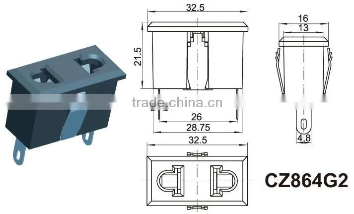 power plug socket AS-15B,DC male connector,DC plug female connector