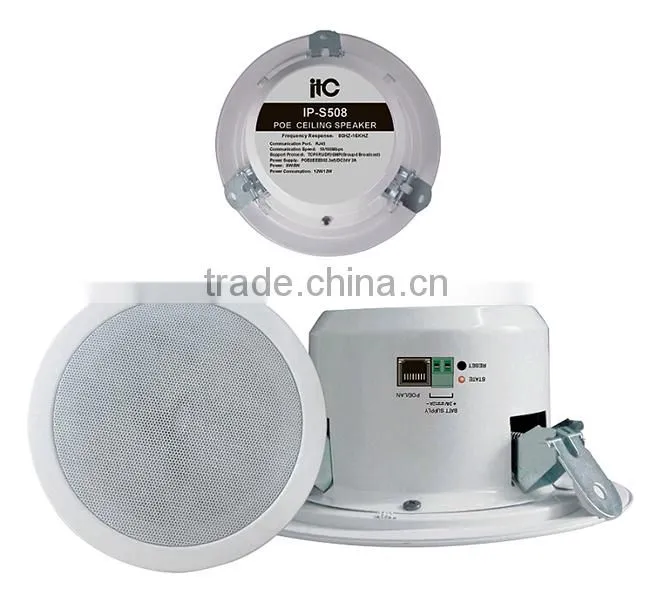 IP Network Digital POE Active Ceiling Speaker for IP Audio System