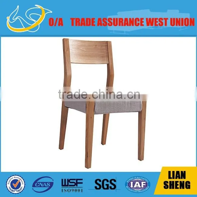 Modern neat ash solid wood dinning chair with cushion seat and fabric seat DCW9011#
