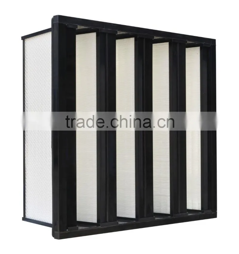 V-bank F9 Medium Air Filter with plastic frame