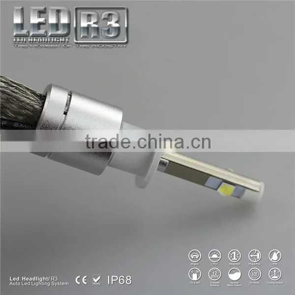 New design led auto lighting H1 car headlight led without fan