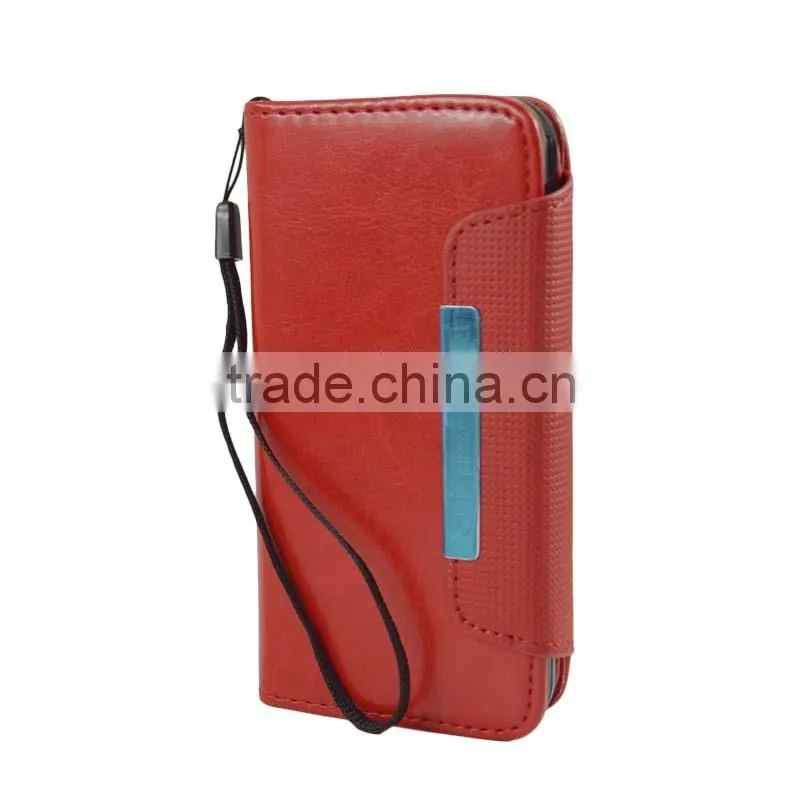 Red 2 In 1 Magnetic Detached Leather Case For Wiko Darkside