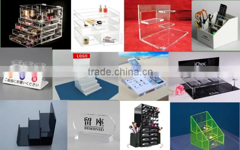 Acrylic cosmetic countertop display Acrylic Makeup Counter Display