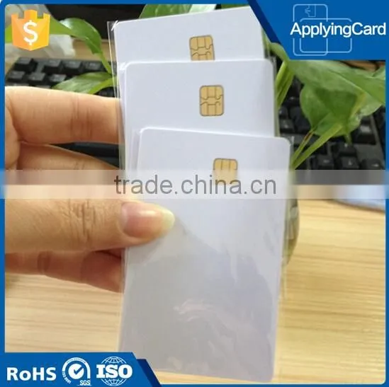 Sales White blank PVC/PET card with chip contact IC card/contact smart card