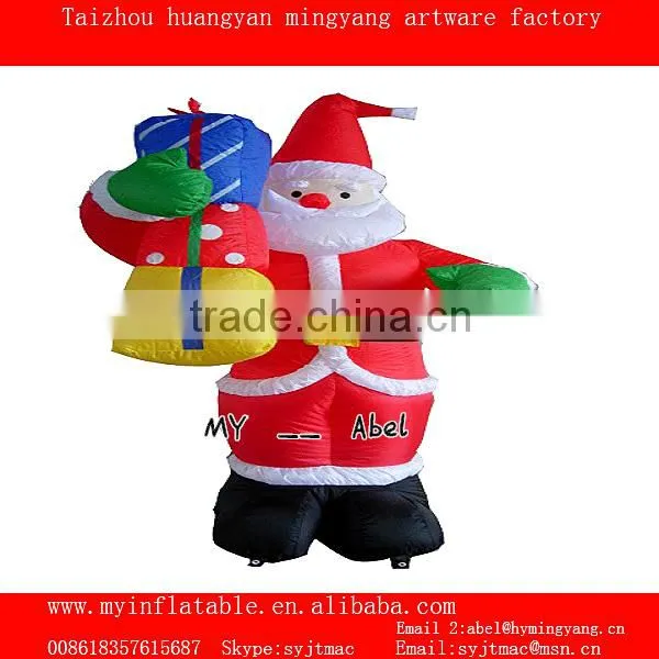 inflatable Christmas decoration Santa in chimney with up and down airblown inflatables