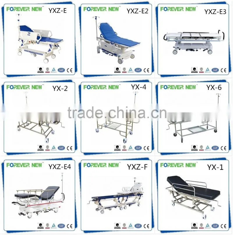 YXZ-E2 Hydraulic Medical Stretcher Cart,emergency trolley