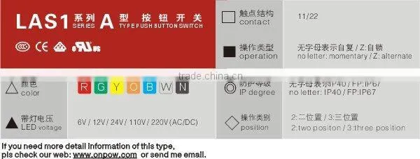rectangular illuminated selector LAS1-A(illuminated push button switch,selector push button switch)