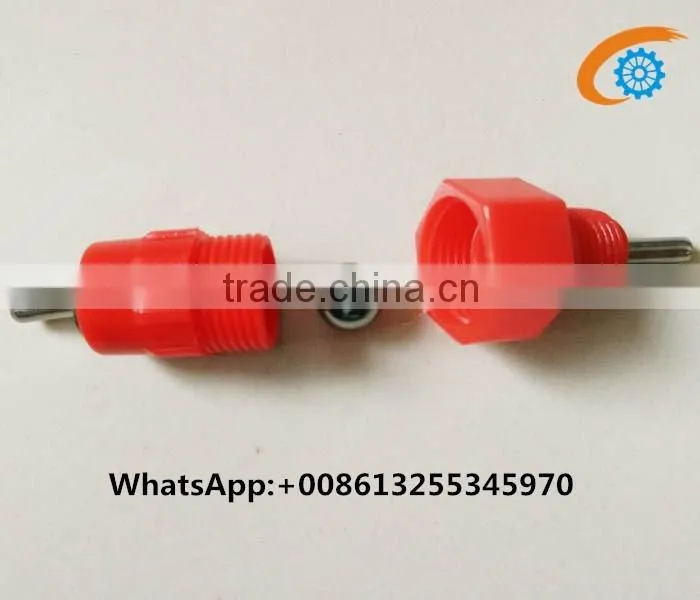 stainless steel red nipple drinkers for chickens quail nipple drinker