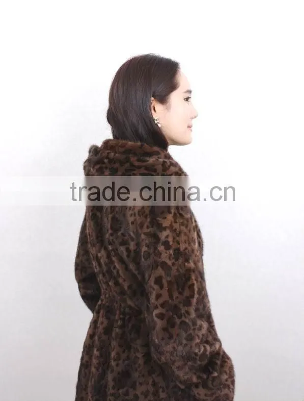 Fashion genuine knitted mink fur coat for women MC10