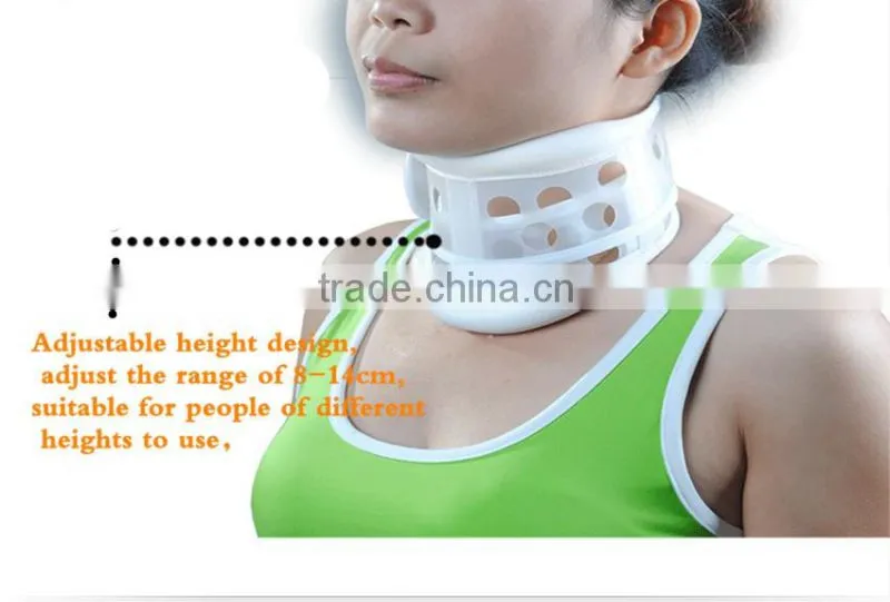 Fixed cervical neck correction breathable plastic adjustable neck collar