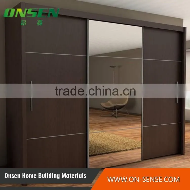 Modern high gloss bedroom sliding door wardrobe
