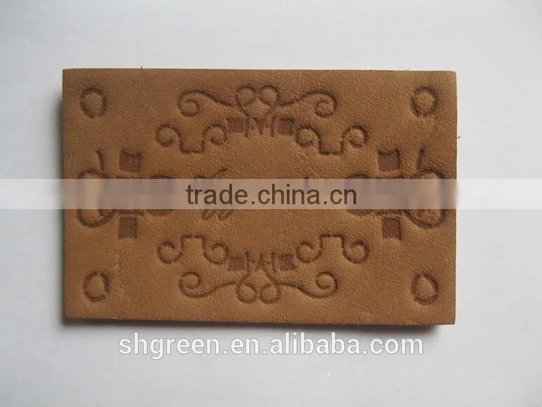 Fashion design PU fake leather patch for denim