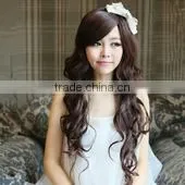 Elegant and beautiful long curly wig