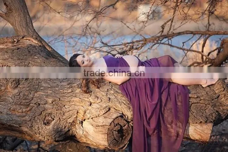 Fancy Photography Maternity Dress Pregnant Clothes Maxi Chiffon Dress