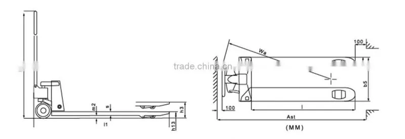 SBA-E Series 3.0 ton Hand Pallet Truck.