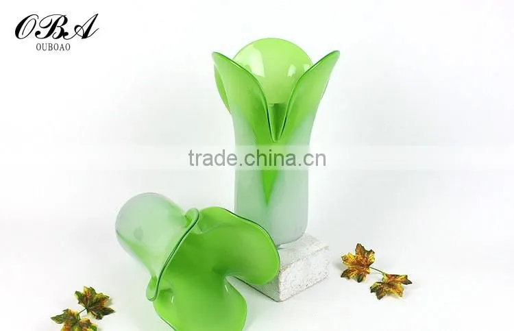 Modern creative cabbage shape handmade vase glass vase for desktop decoration