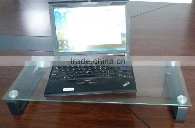 2016 hot sell glass top laptop desk