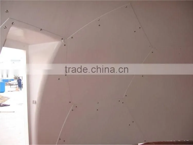 Panelized movable popular fiberglass prefab geodesic house dome