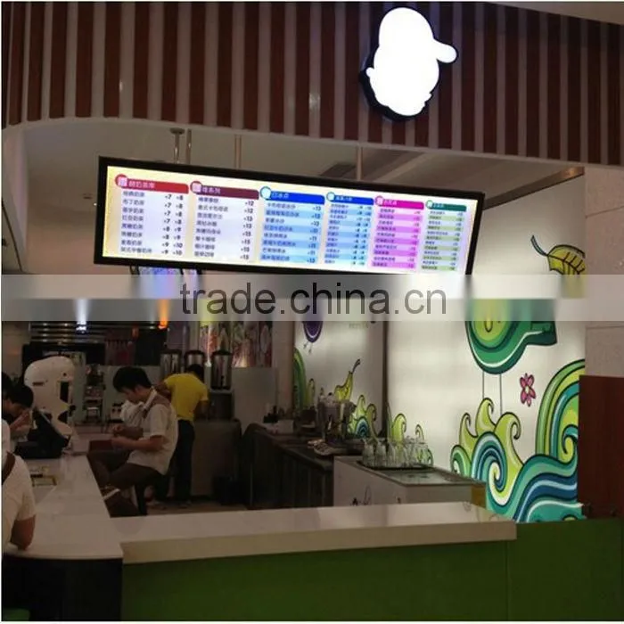 New fast food advertising illuminated led menu board menu cover