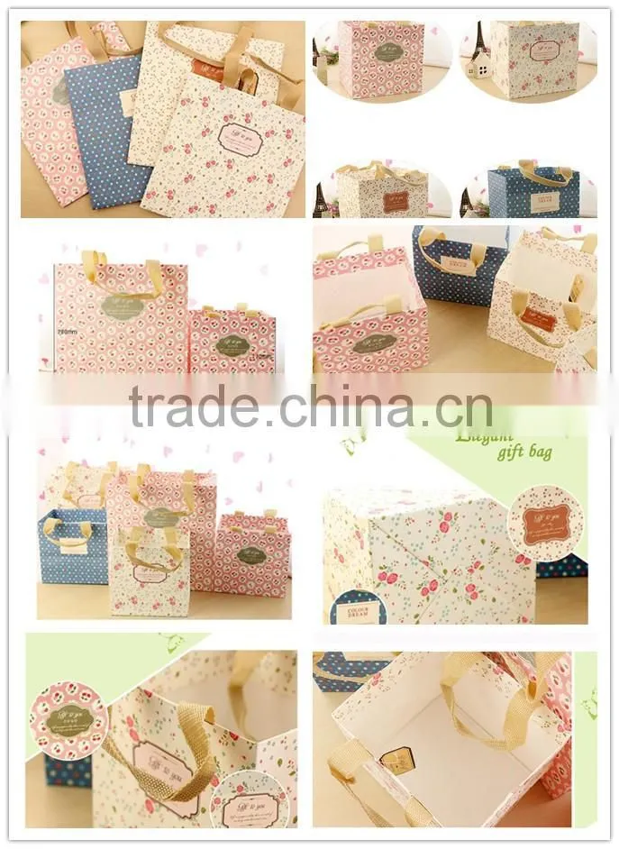 2016 Colorful Design Custom Paper Bags Craft Packaging Bags High Quality
