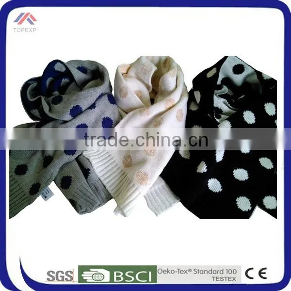 Girls Knitted Scarf Printed Short Scarf