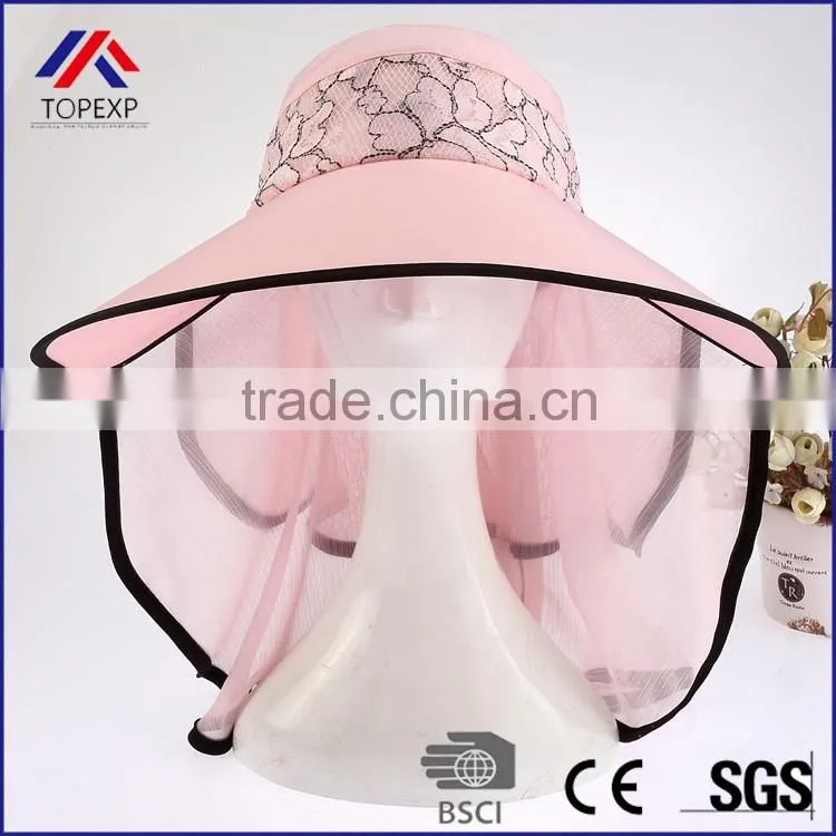 Travel Sun Hats For Women Chiffon Cape