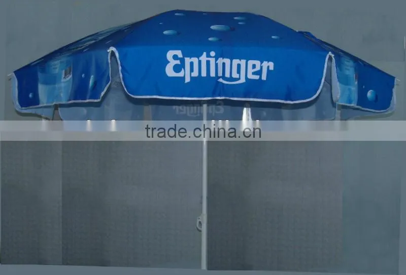 white powder-coated steel brand promotion custom beach umbrella
