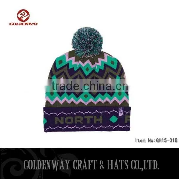 2016 New design latest fashion head wear knitting winter beanie hat man
