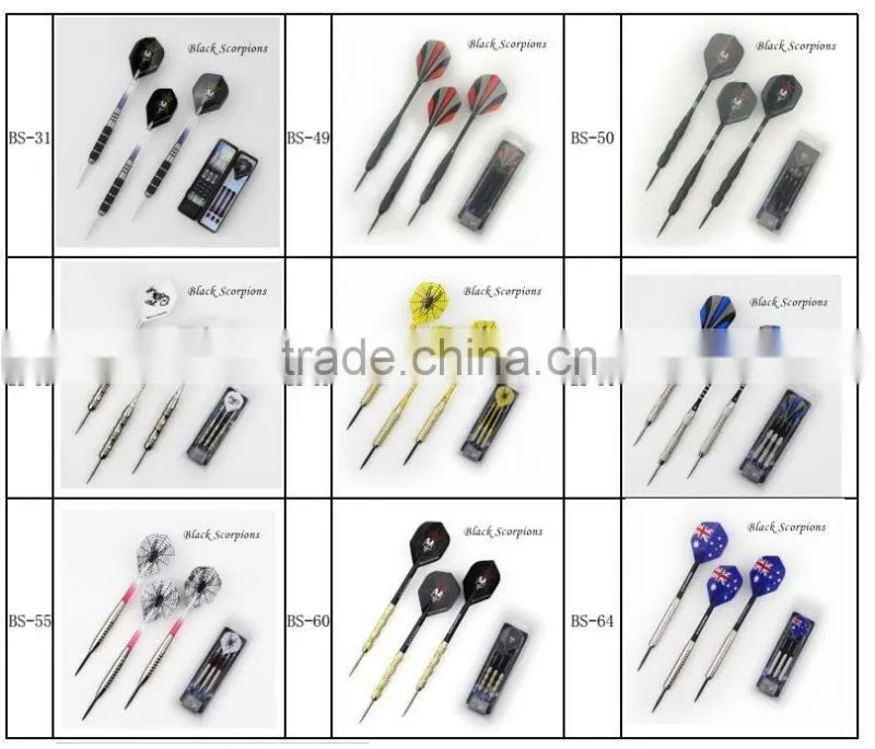 Bulk Pack Brass Barrel Darts Aluminum Flights PET Shaft Steel Tip Dart
