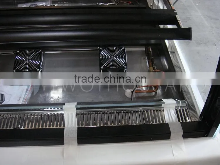 417 L 3 Shelf Design Glass Showcase With CE Approve