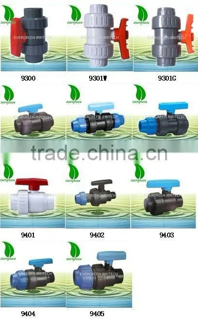 Plastic Ball Valve with single union connection