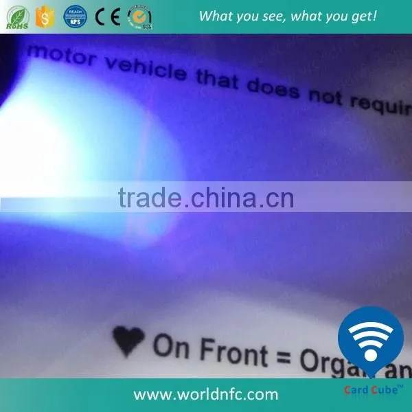Customize Logo Watermark Security Plastic ID Card