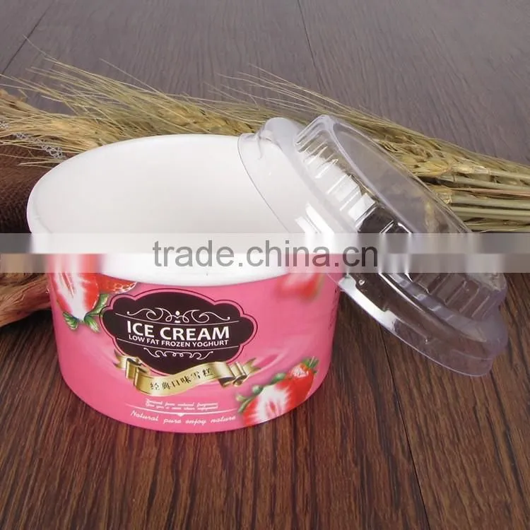 Single wall 6oz Yogurt Paper Cup with Logo Printed