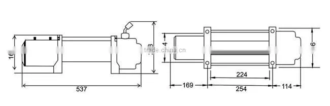 SUV 12V 24V 12000lbs recovery electric winch 5 ton