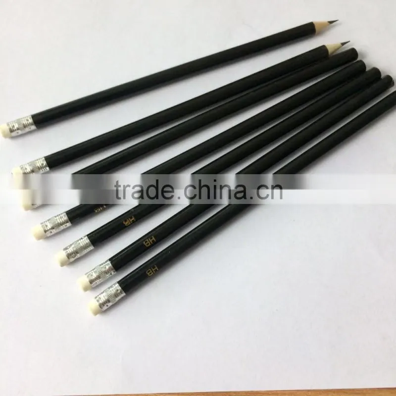 Custom wholesale cheap pencils eraser wooden standard pencils